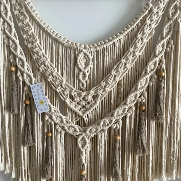 Tapiz-Apapacho-Macramé-Con-Borlas-Hecho-A-Mano-Grande