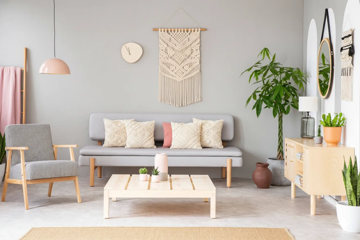 sala-apapacho-macrame-almohadas-tapis-de-pared