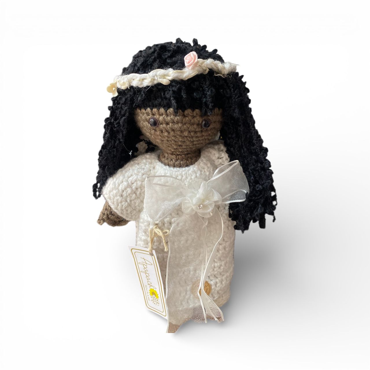 Angel Crochet Morenita Adorno - Imagen 2