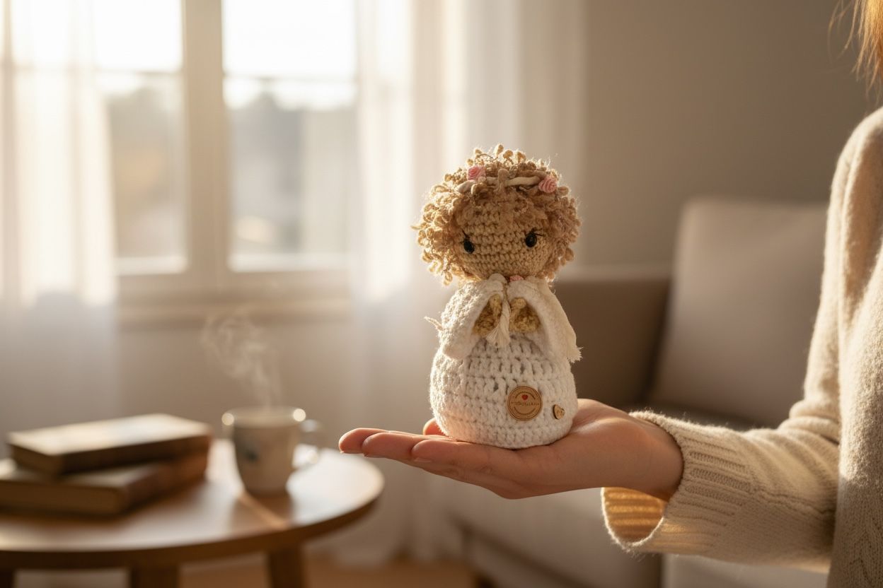 Angelito Crochet Manos Juntas 22 cm