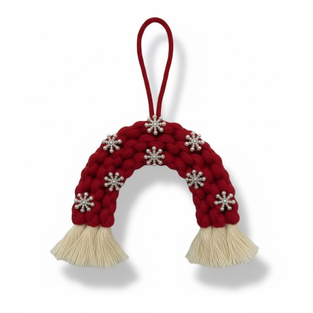 Arcoiris Rojo Adorno Árbol Navideño - Imagen 2