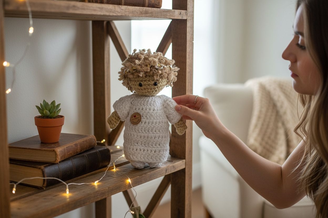 Angelito Crochet 25 cm Decorativo