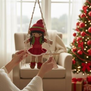 Duende Niña en Columpio 36 cm