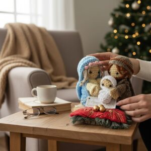 Nacimiento de Crochet Decorativo